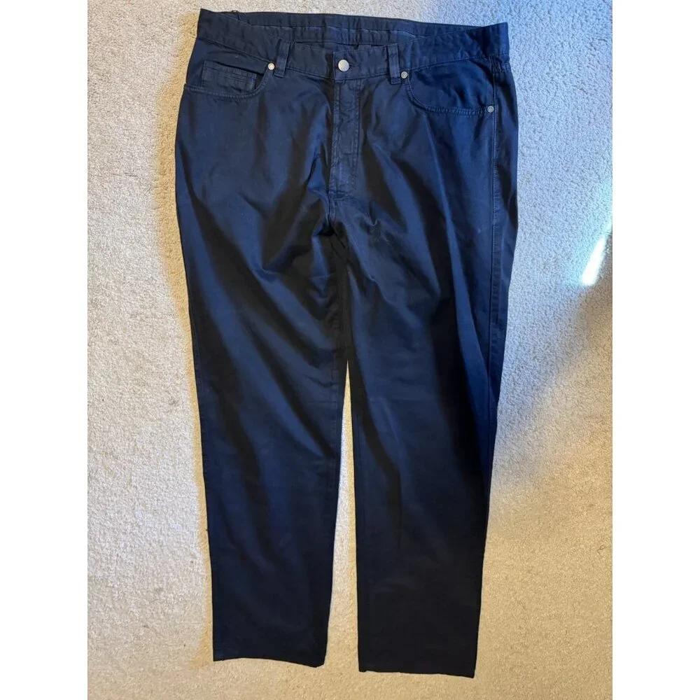 Ermenegildo Zegna Men's Black Stretch Straight Leg Jeans US 40 IT 56 NEW